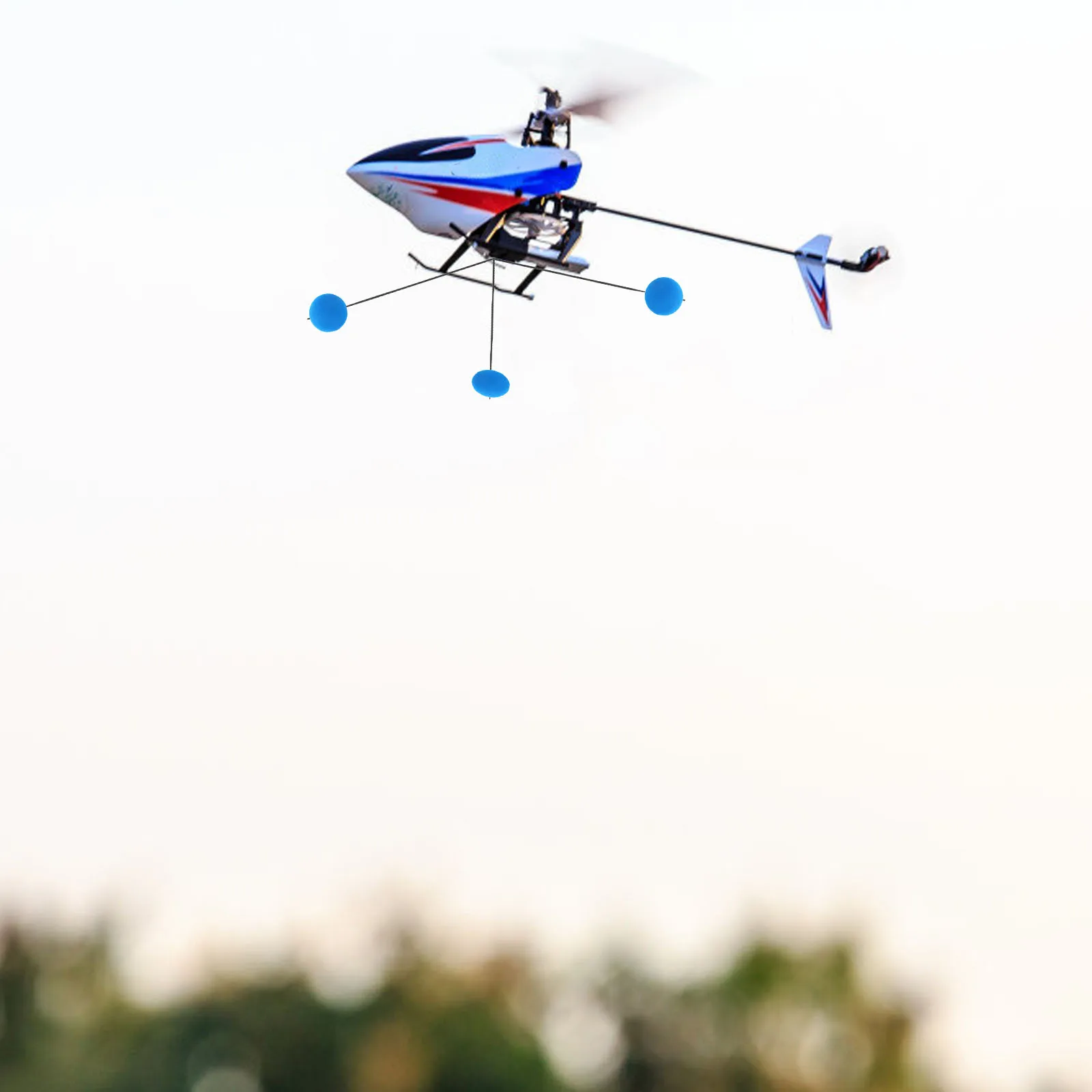 

3 Sets RC Aircraft Accessories Blue Frame Training Kit Sponge Balls Helicopter Kids Toy Remote Control Plane Prop Gear