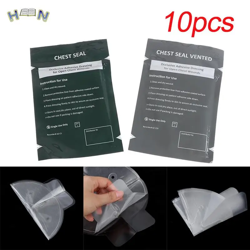 

10PCS North American Rescue Hyfin Chest Seal Medical Chest Seal Vented