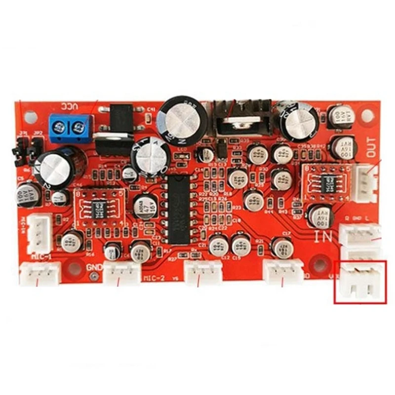 4X DC12V 24V PT2399 Digital Microphone Audio Amplifier Board Karaoke Plate Reverb Preamplifier Reverberator OP275 Op Amp