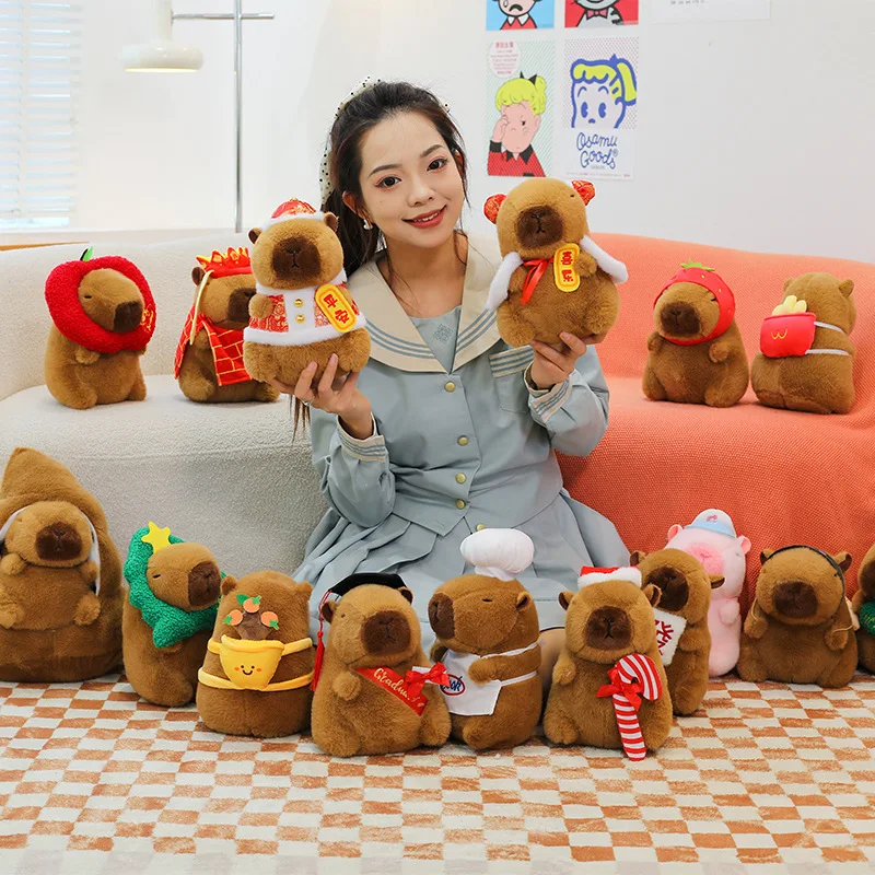 

23cm Capybara Plush Simulation Capibara Anime Fluffty Toy Cute Doll Stuffed Animals Soft Doll Plush Christmas Thanksgiving Gift