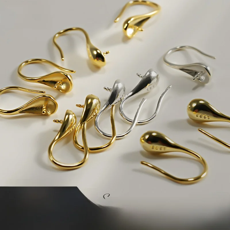 

Серьги из чистого серебра S999 с жемчугом на высоком каблуке oe Design Emp Setting 8K позолоченные модные украшения DIY аксессуары