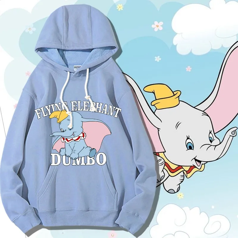 Dumbo Joint Hoodie Women Creative Cartoon Print Disney Clothes Girls Coat Personality Suit Tide