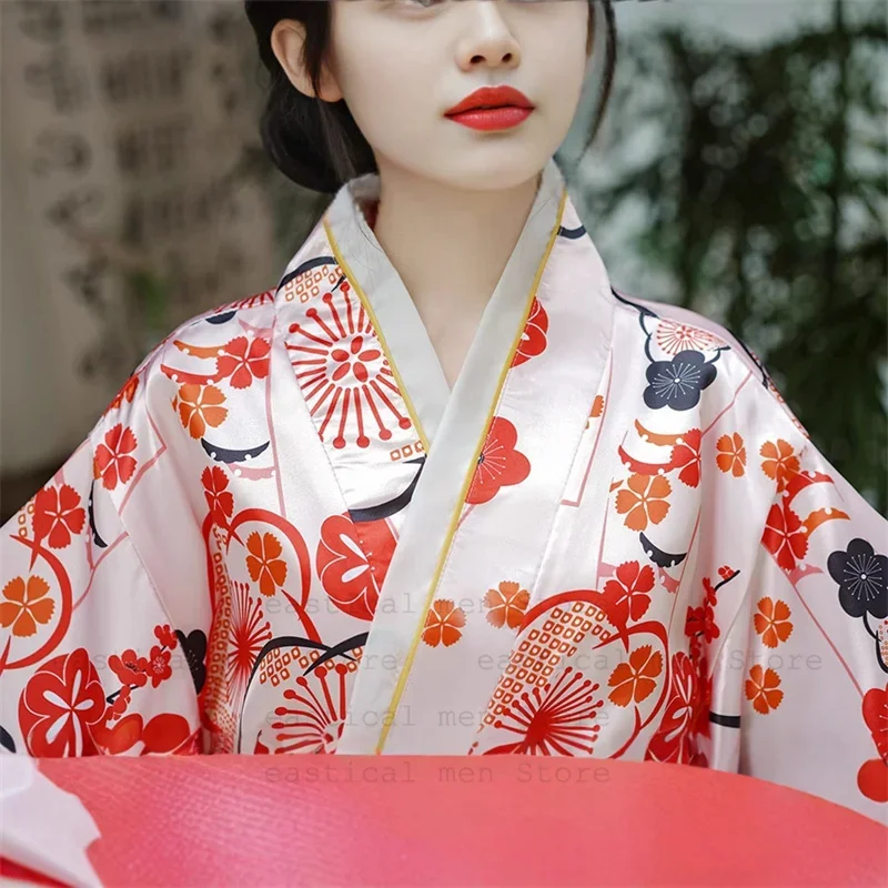 

Сексуальное женское кимоно Raditional Yukata Haori Kimos платье с Obi модный национальный цветочный юката японская одежда косплей костюм