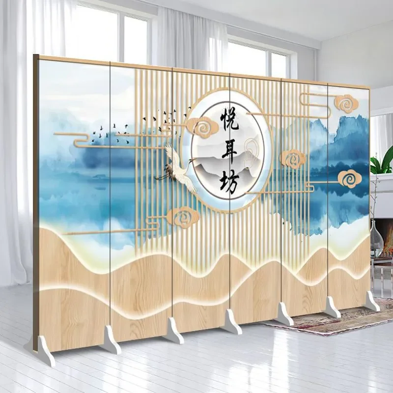 Mobile Folding Screen Partition for TCM Health Center Ear Therapy Foot Bath Massage Room Privacy Wall Divider Physiotherapy
