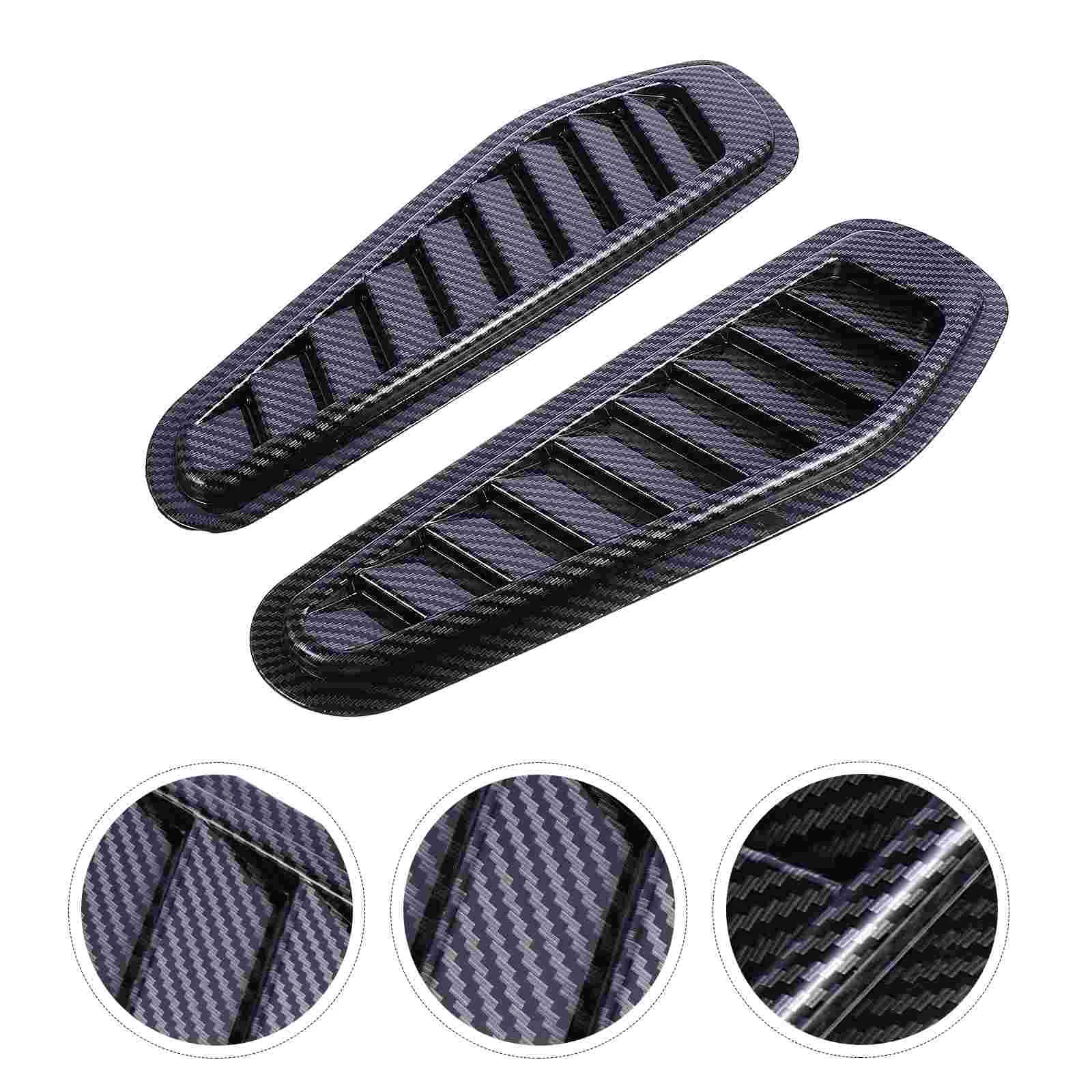 2 Pcs Sticker Simulation Vent Car Decor Window Blind Shutter Decorative Air Flow