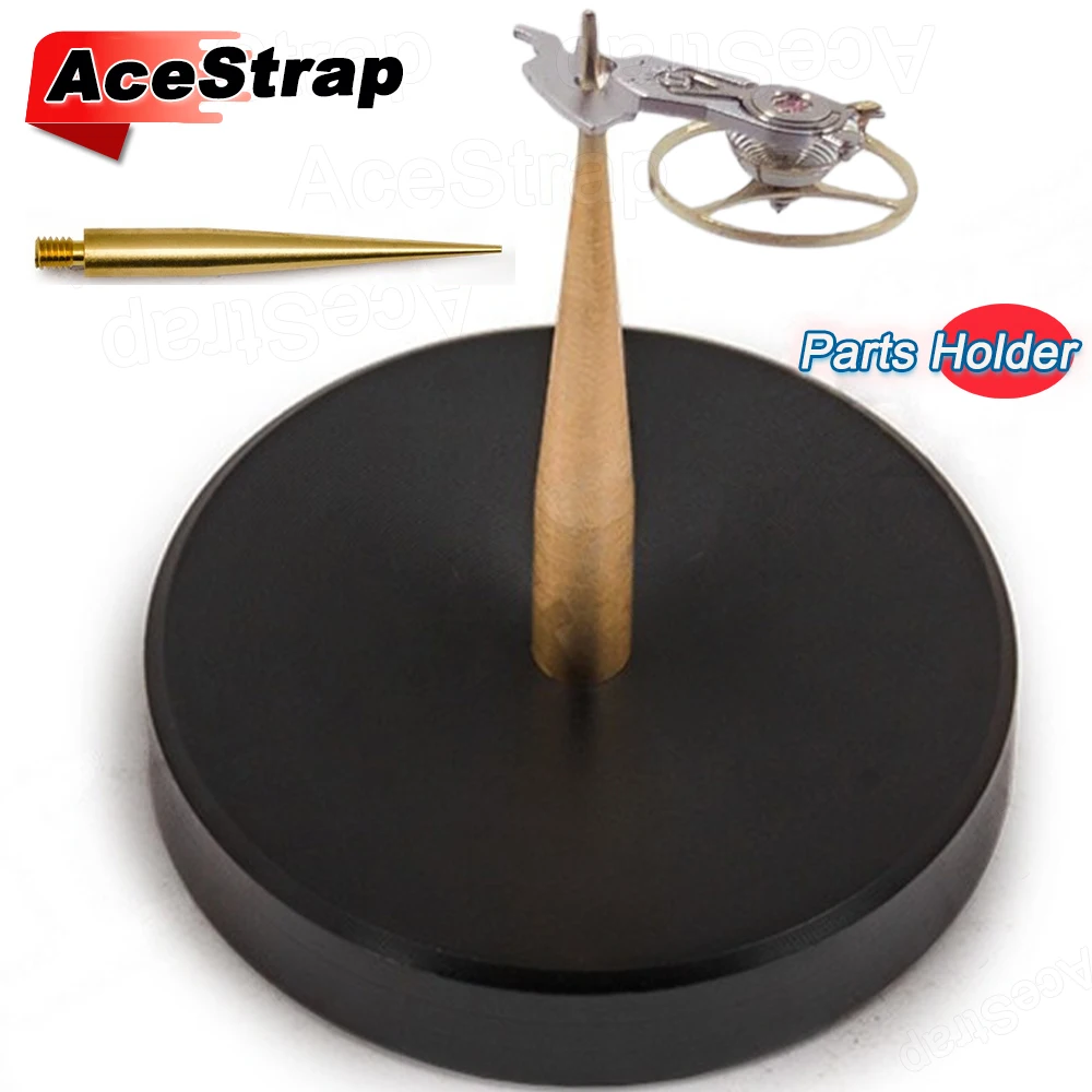Watch Parts Balance Holder Tool Bracket Repair Tools Kits Spring Shaft Cleaning Holder Black for Watchmakers Watches Accessories