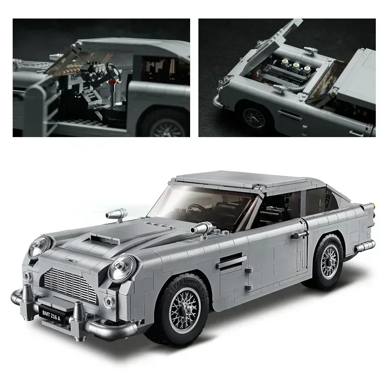 In Stock 007  Car Series 1295PCS 10262 Building Blocks   DB Children Model Gifts Toys Astones Classic Car