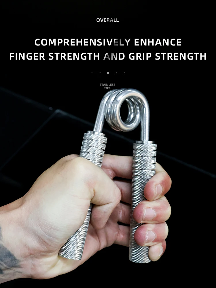 Daqi Jiang Griffkrafttrainer Groß, Sieben Edelstahl-Griffkrafttrainer vom Typ A für professionelles Training der Handkraft, Fingerkraft, Handgelenkskraft, Armmuskulatur und Armkraft. – Detail 11