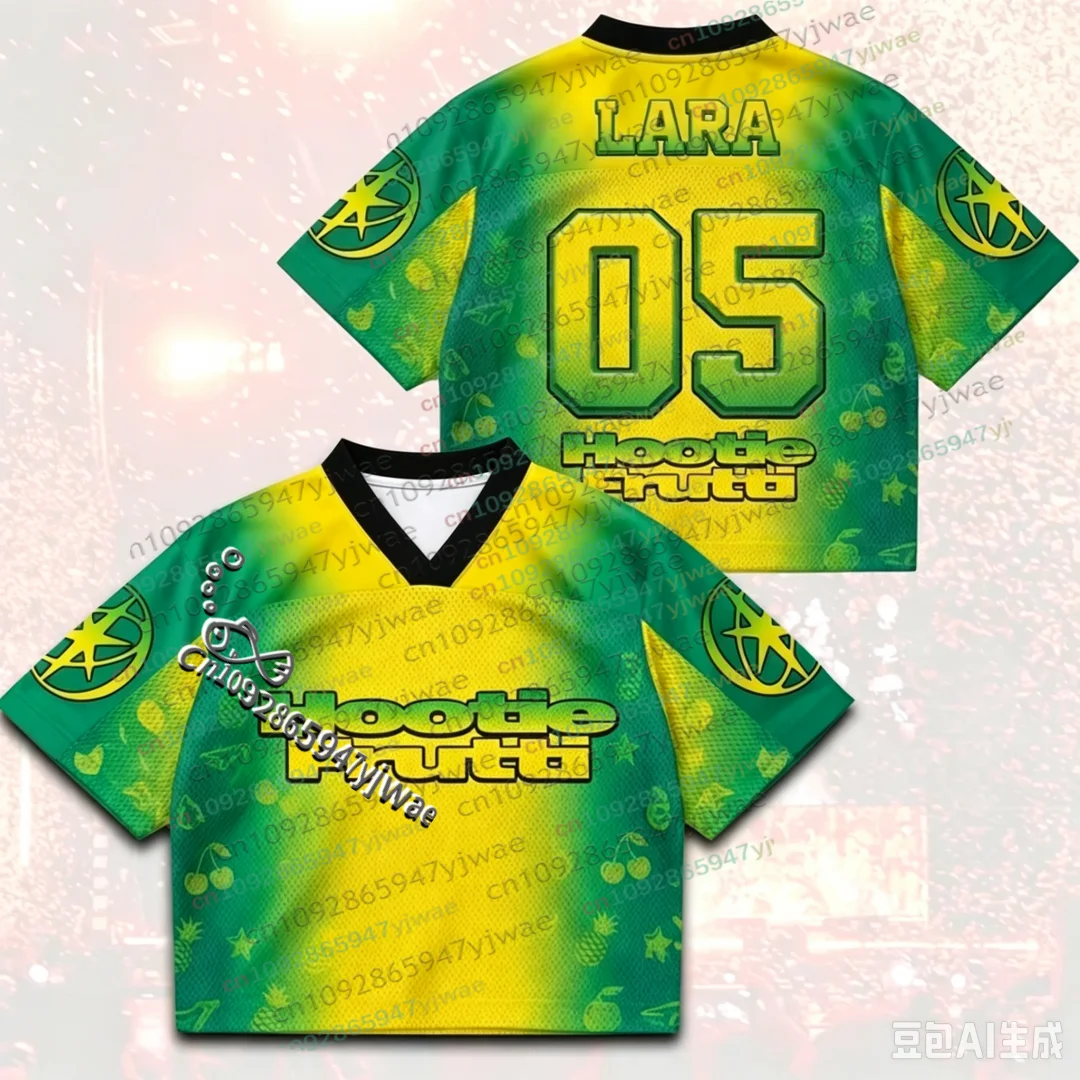 Hootie Frutti Katseye The Wild World Tour 2026 Mesh Jersey Gift For Fans Men's Women Autumn Winter Parent-child Tshirt Clothing