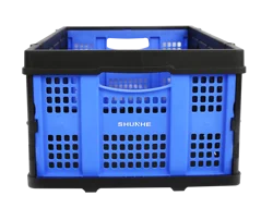 Factory Customize Warehouse Transportation Storage Plastic Folding Baskets For Hand Truck