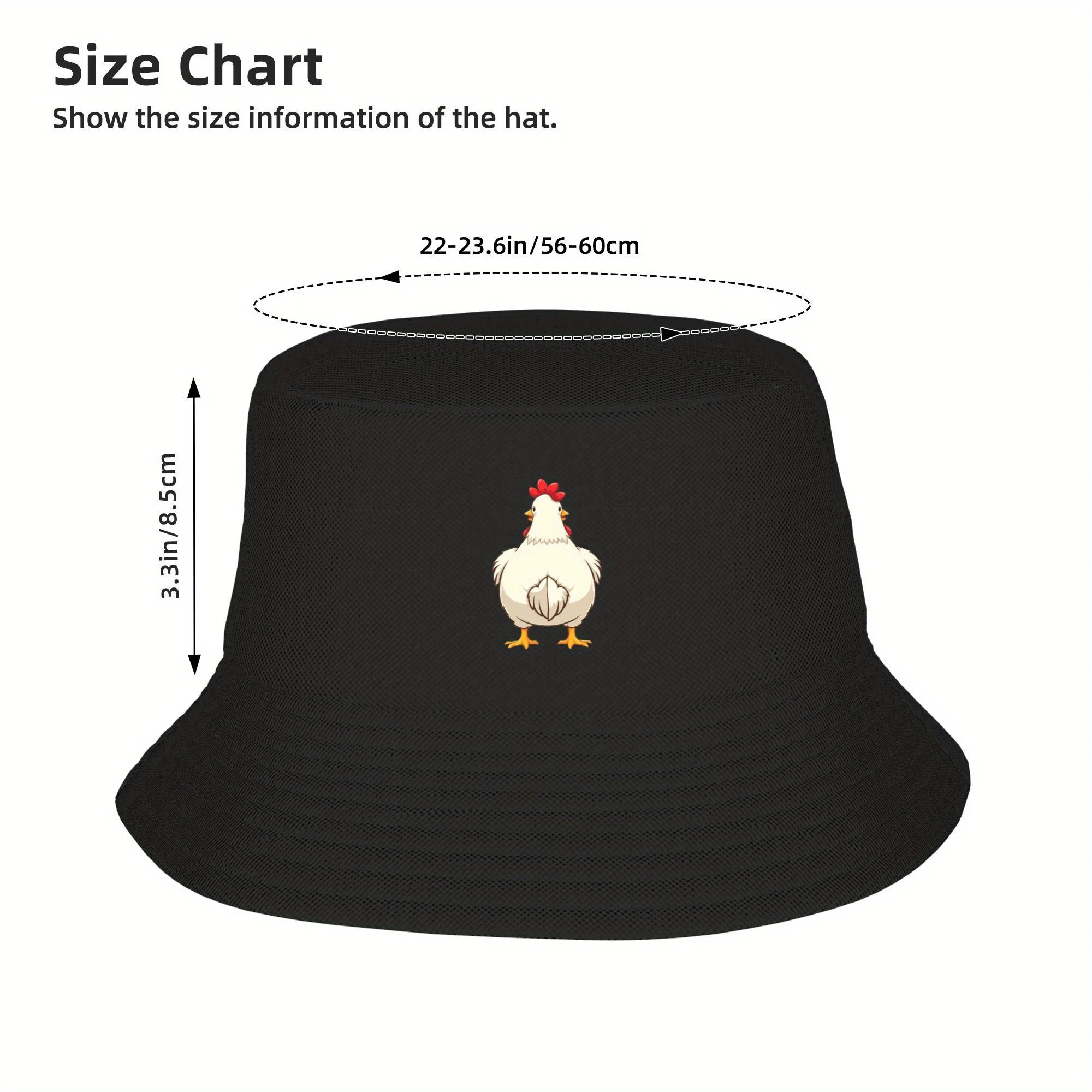 Rooster print fisherman hat is comfortable and versatile for both men and women, suitable for daily travel by the sea and beach