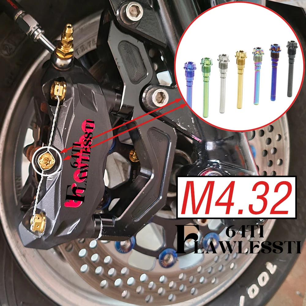 FLAWLESSTI Gr5 Titanium Pin Brake Caliper Pin For Brembo M4.32