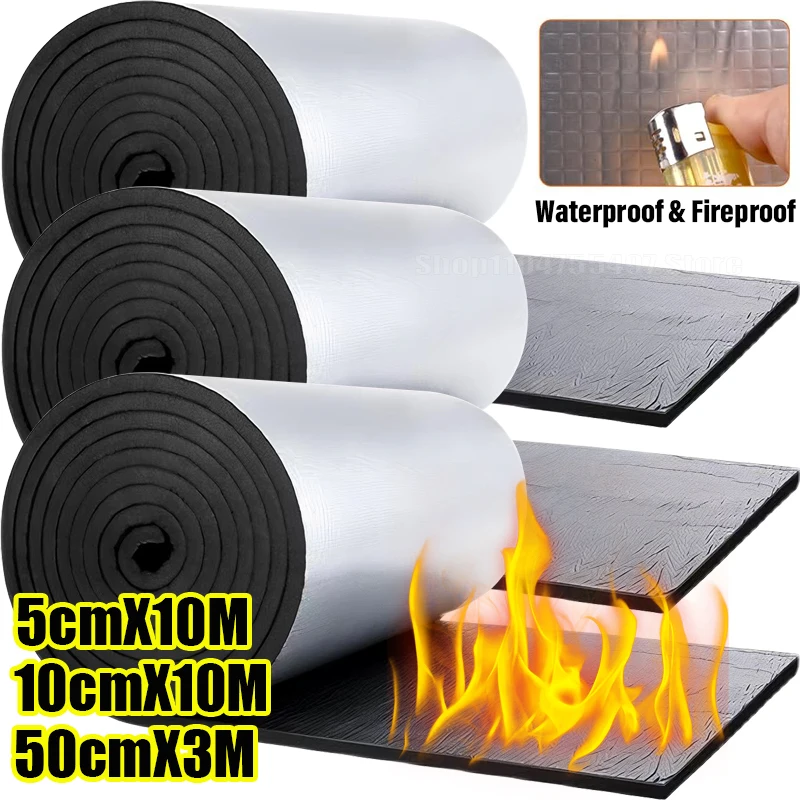 5MM Thermal Insulation Soundproof Mat Heat Barrier Foam Roll Home Wall Floor Door Acoustic Noise Reduction Warm Keeping Panel