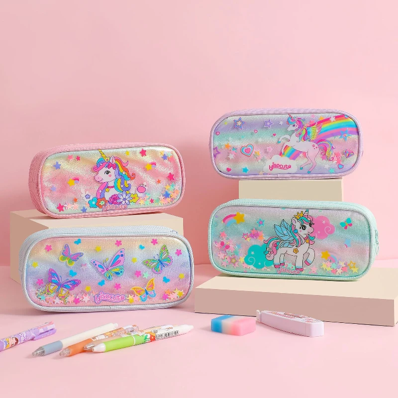 

Cute Unicorn Pencil Bag for Kids, Lightweight Portable Pencil Pouch with Zipper for Students Teens School Office Travel Box