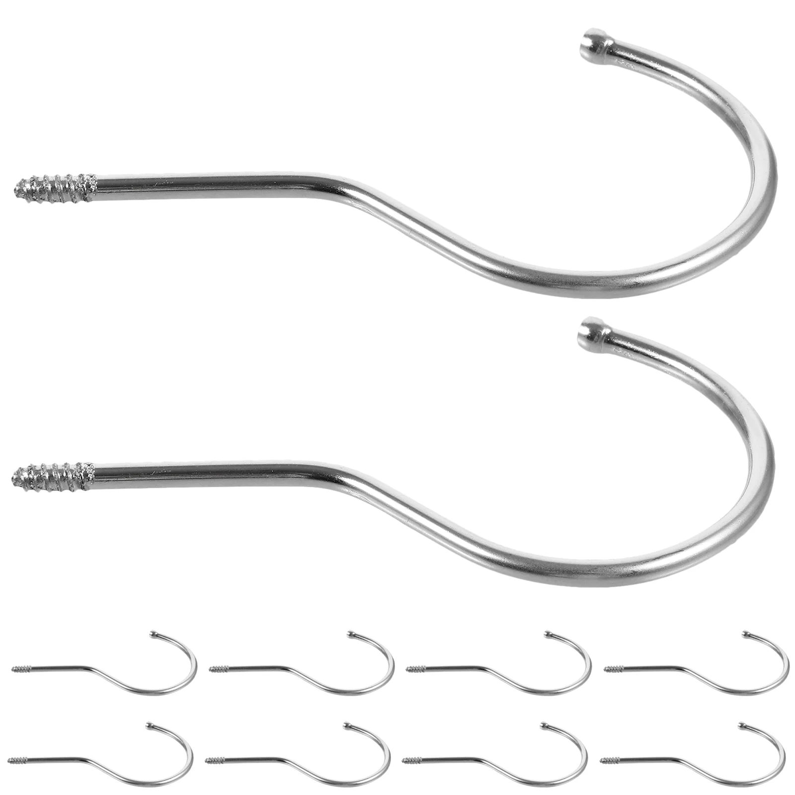 

10 Pcs Hanger Accessories Multipurpose Screw Hook DIY Hooks Stainless Steel Plant Hangers Accessory Coat