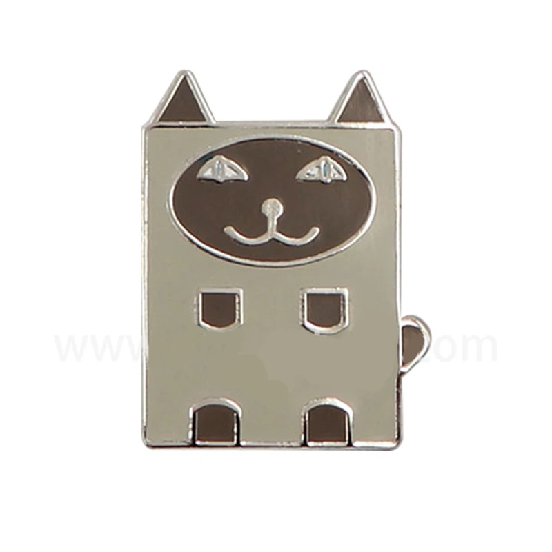 Customize little square cat yellow and gray color Lapel Pin Wholesale Manufacturer Hard enamel craft trading /OEM Service Badge