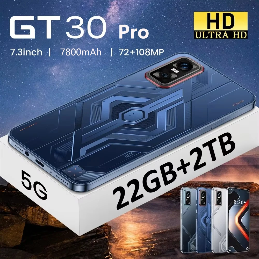 

The phone case is used for GT30 Pro 2026 HOT NEW 7.3HD Global Edition Original Smart Dual Card 7800mAh Battery