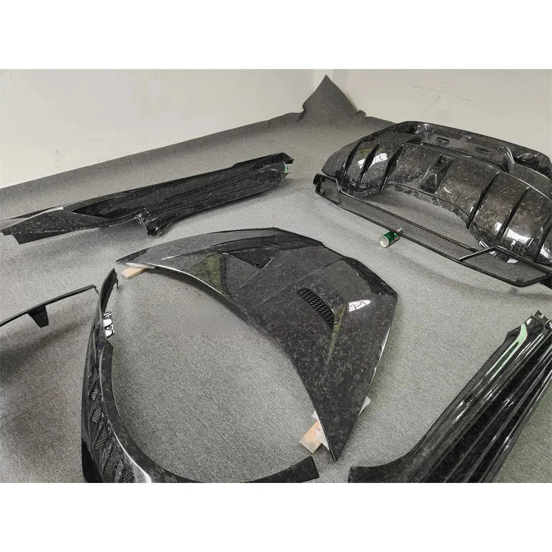 Hot selling P-style Side Skirt Hood Mudguard Body Kit Rear Bumper for Upgrade  Forged Front Lip