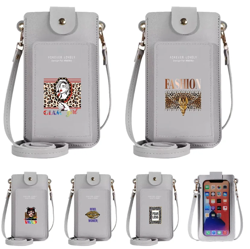 

Mobile Phone Bag Women Small and Versatile Change Small Pack Leopard Pattern Printing Series Simple Portable Shoulder Bags