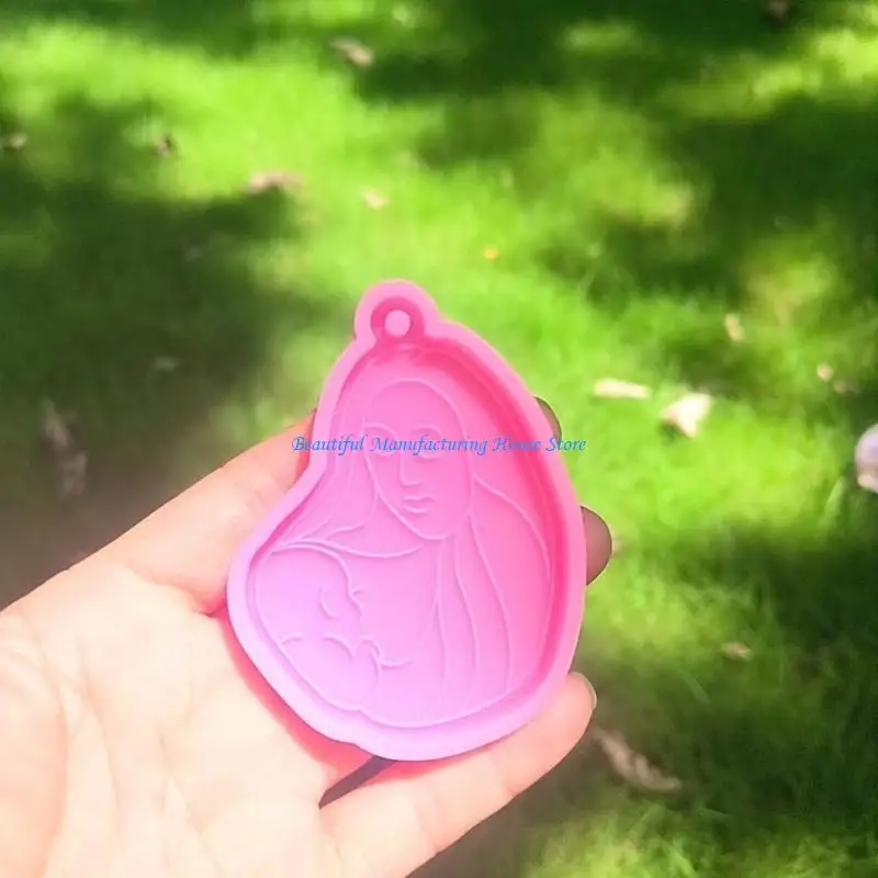 

E56A Mother Holding Baby Silicone Mold DIY Keychain Earrings Epoxy Resin Mould Crafts