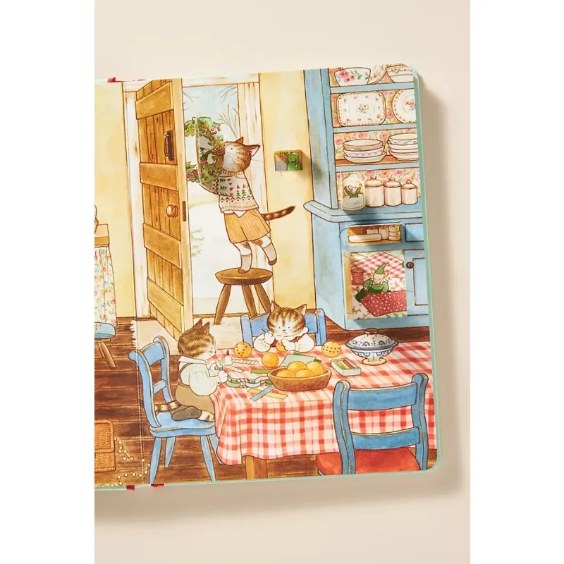 Korean Illustrator Eunyoung Seo Flip-Page Art Picture Book Artbook Cat Family Christmas Healing Adorable Illustration Collection