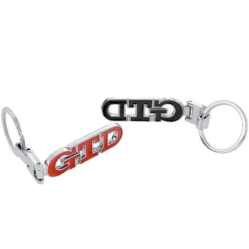 3D Metal Car Keychain Keyring Key Ring For Volkswagen GTD Logo Golf 5 7 Polo Passat Jetta Touareg Beetle Tiguan MK7 Bora