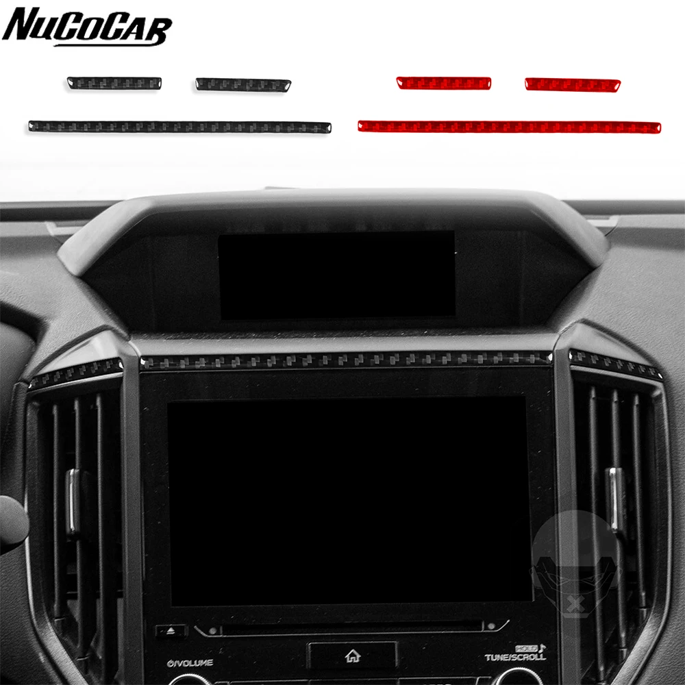 For Subaru Forester 2019-2024 Carbon Fiber Central control navigation upper panel Car Accessories Interior Decorative Stickers