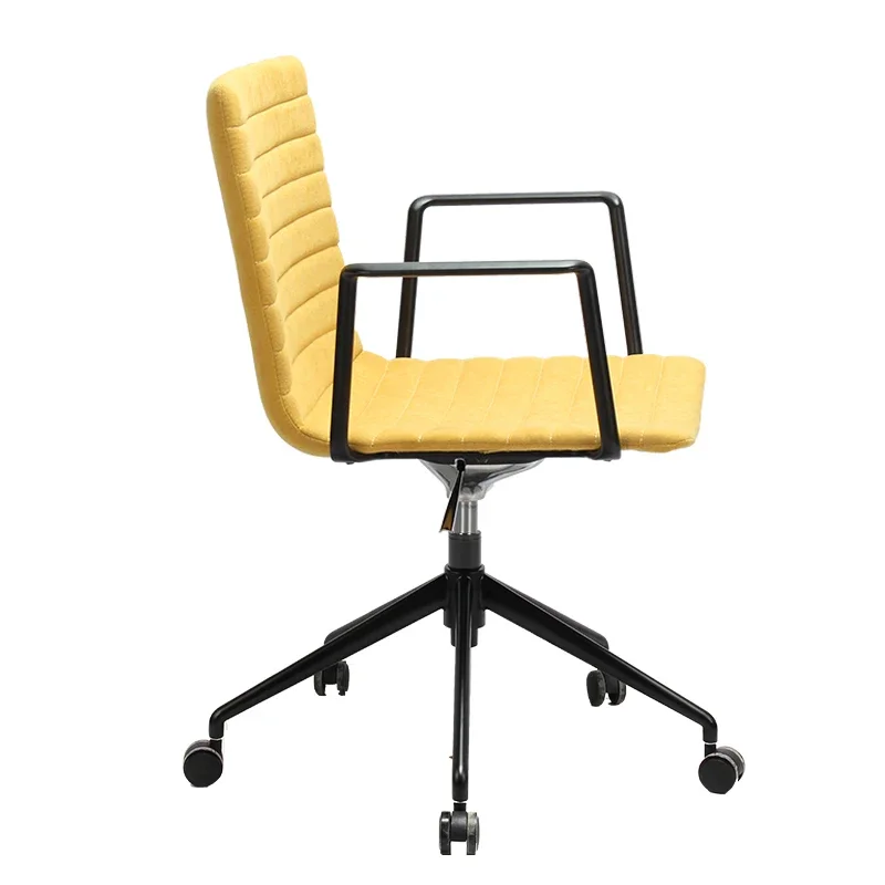 Meeting PU Leather Office Chair Meeting Guests Lift Staff Computer Boss Chair Aluminum Sillas De Oficina Office Furniture