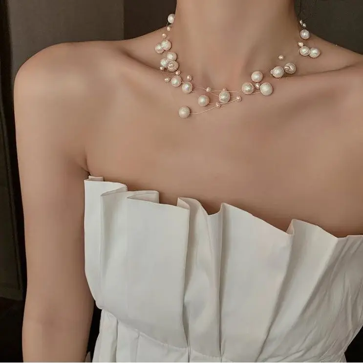 

AETEEY Natural Osmanthus Petal Tassel Earrings, Long Forest-style Face-Slimming Dangle Ear Jewelry for Women