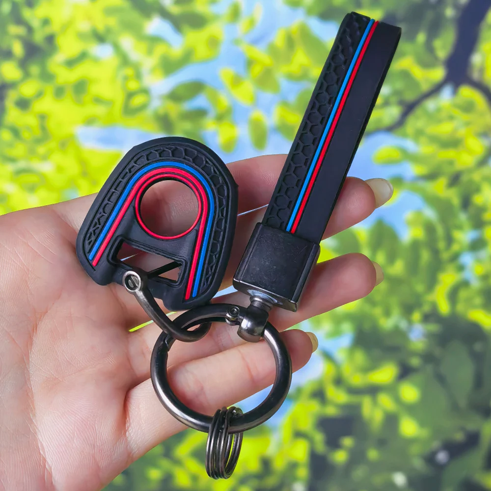 Durable Soft Silicone Key Case With Keychain For Honda CB650R High‑Grade Motorcycle Non‑Slip Protective Key Cover Shell Cap