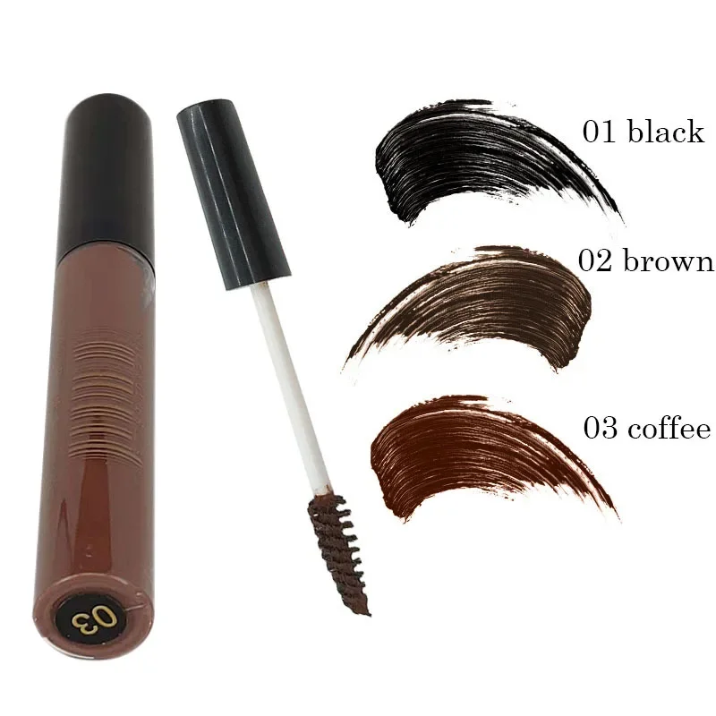 Cosmetics Color Mascara Natural Lashes Extension Eyelash Curly 4D Silk Fiber Colored Mascara White Brown Waterproof Makeup