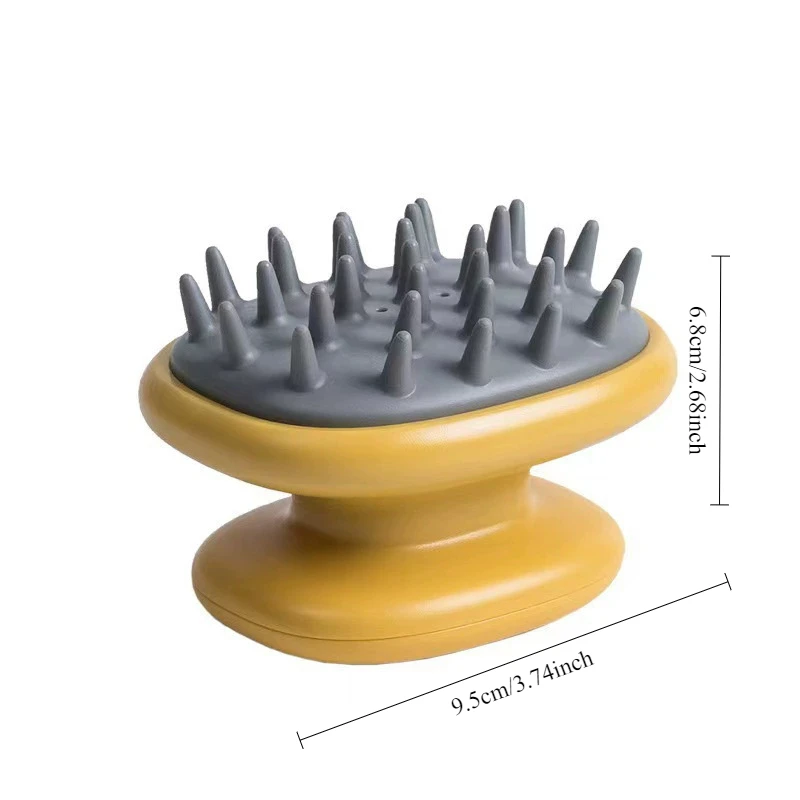 シリコーンシャンプーヘッド頭皮マッサージブラシシリコーンボディブラシ洗髪コームバススパシャワーマッサージ