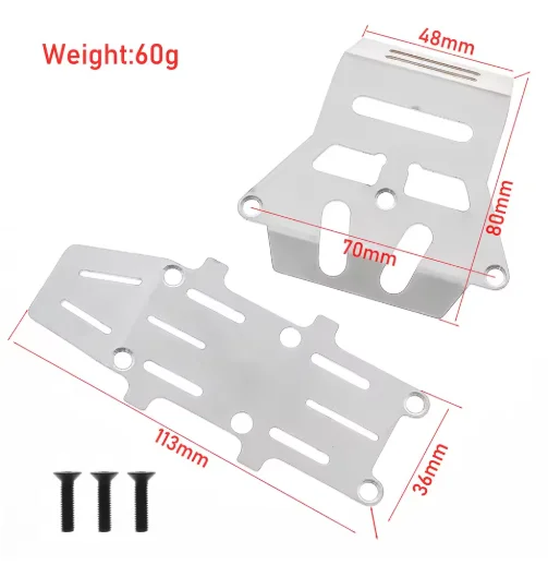 Metal Stainless Steel Chassis Armor Guard Protection Protector Skid Plate for Tamiya Hornet Evo RC Car Upgrade Parts