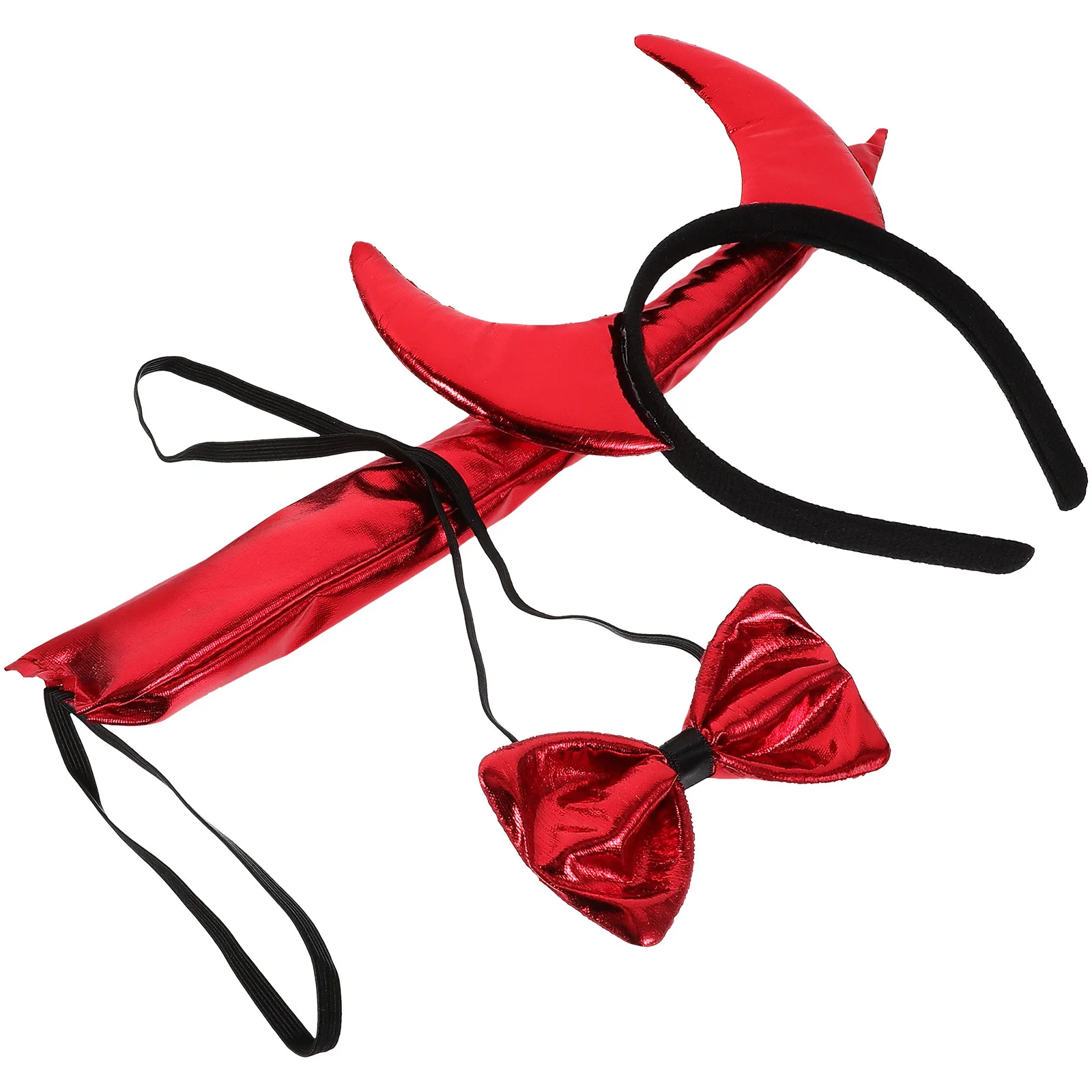 1 セット悪魔の角ヘッドバンドハロウィンコスプレアクセサリー軽量パーティードレスアップヘアフープ衣装小道具フェスティバルクリスマス