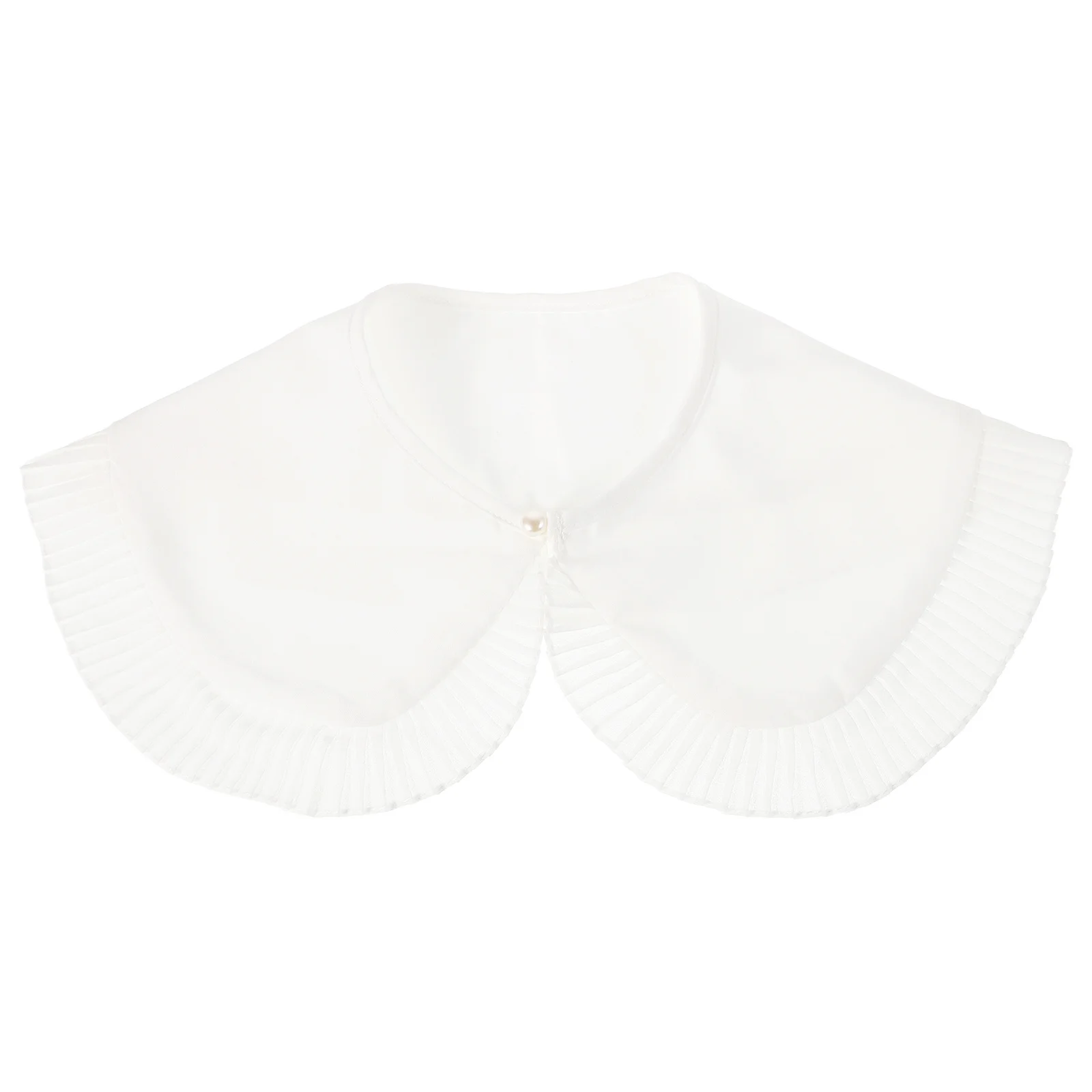 

Women'S Fake Detachable Polyester Faux Stylish Costume Accessory Shawl False Collar Decorative Ruffled Neckline Collar