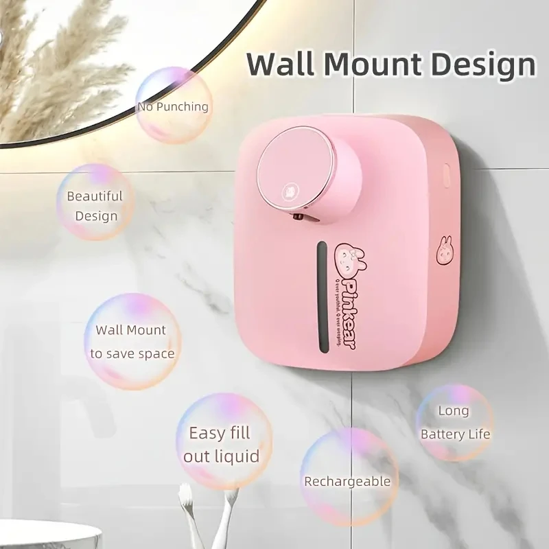 

330ml Automatic Soap Dispenser Foam USB Charging Touchless Smart Display Infrared Sensor Liquid IPX4 waterproof Soap Dispensers