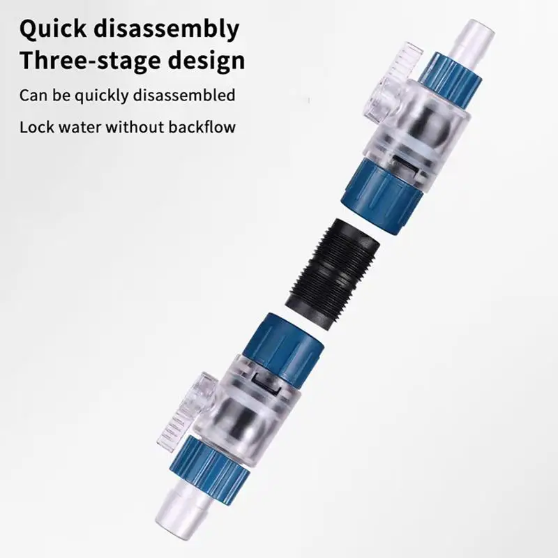 Aquarium Filter Flow Control Valve 12/16/20mm Hose Connector Durable Replacement for Freshwater Fish Tank Aquascaping