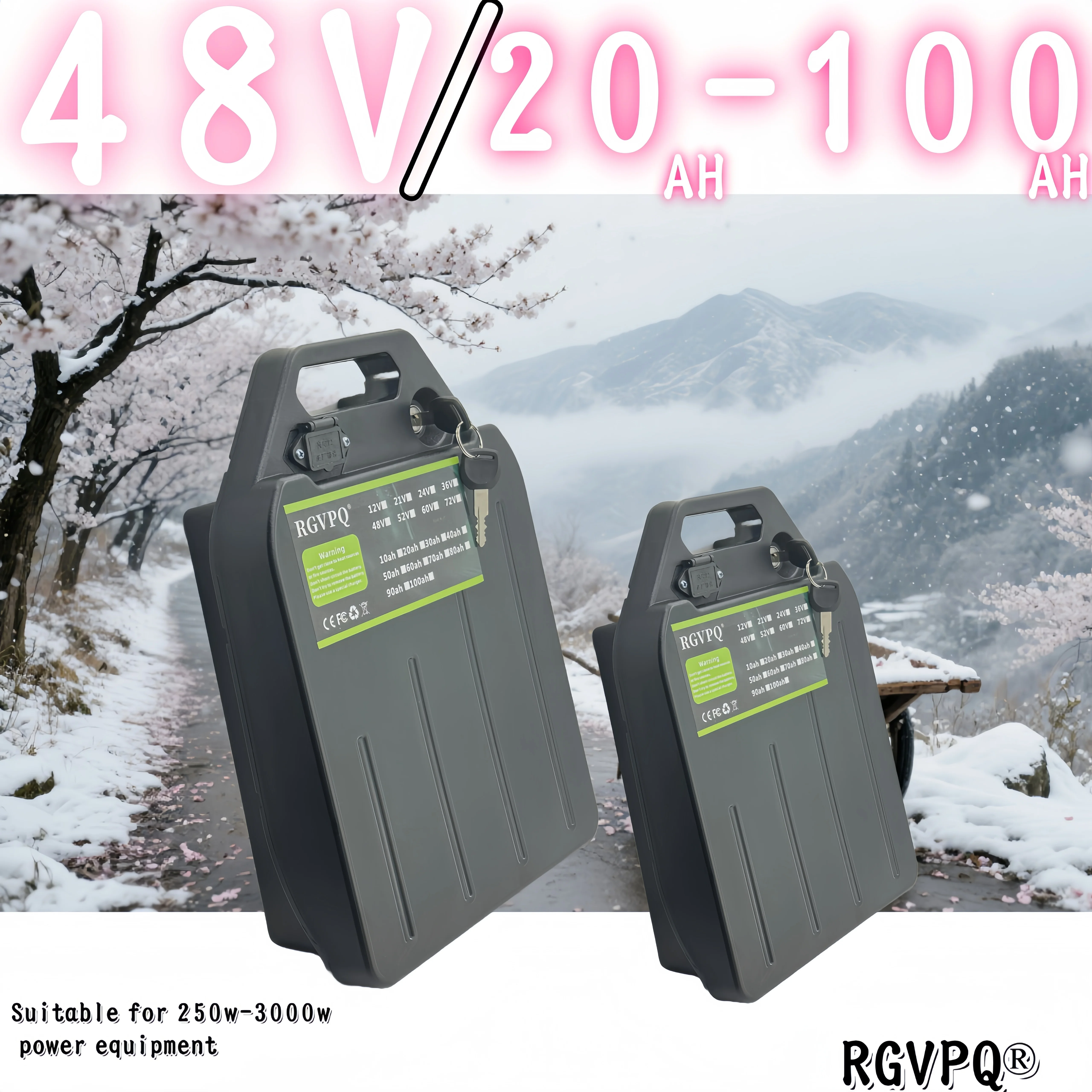 

Air transportation, Citycoco battery 48V 20AH-100AH Harley motorcycle waterproof lithium rechargeable batteryr, built-in 40AHBMS