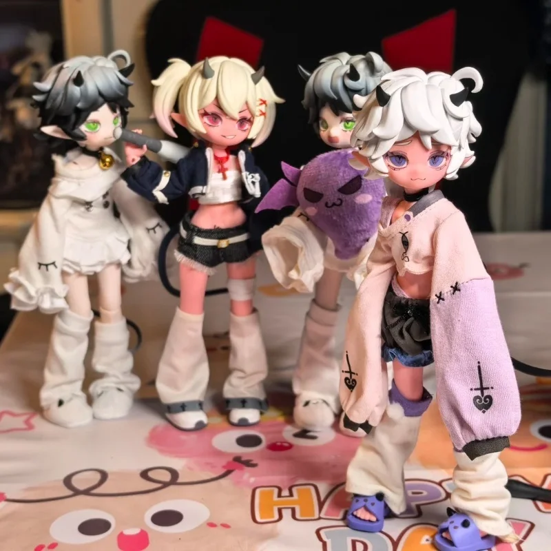 متوفر في المخزون Cooze شيطان القرن Bjd صندوق أعمى 1/8 دمية مفصلية Chuz Town تحصيل عمل الشكل جمع الديكور هدية