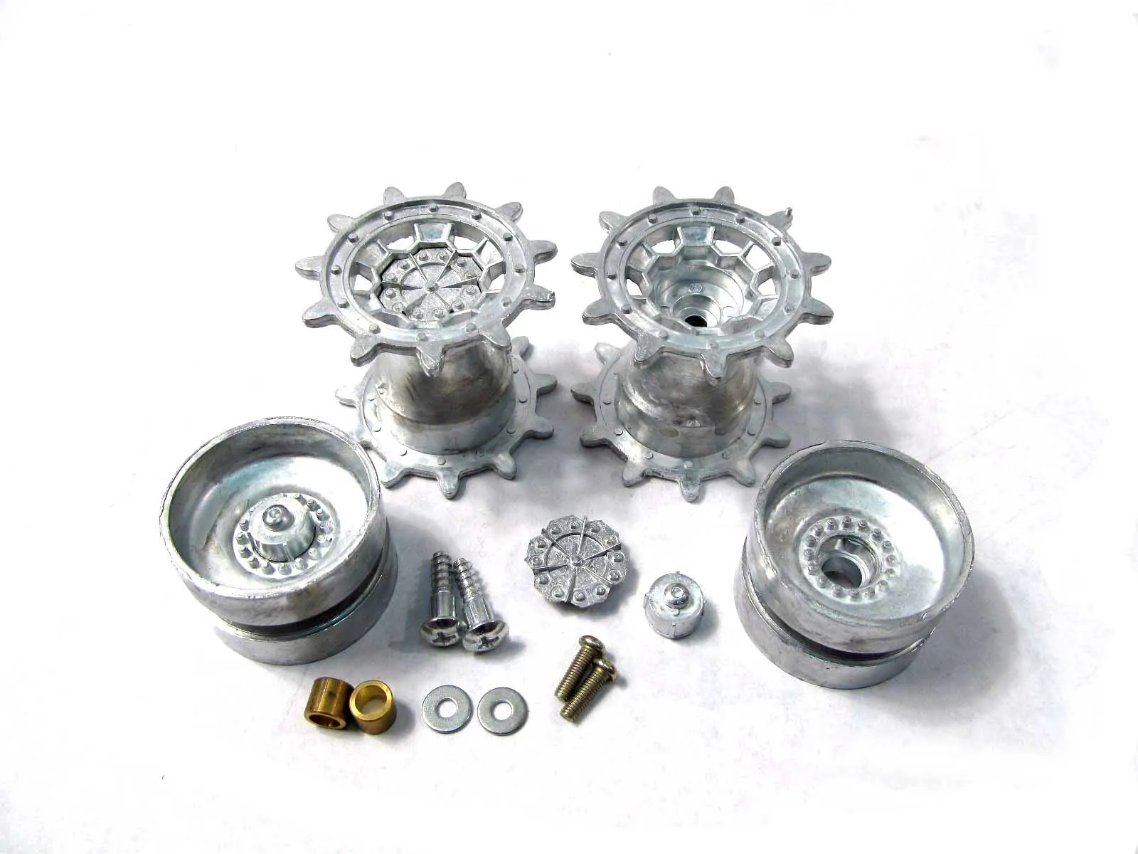 Mato 1/16 Heng Long German Leopard 2 A6 RC Tank Metal Sprockets Idler Wheels With Bearings MT153 TH00853-SMT4