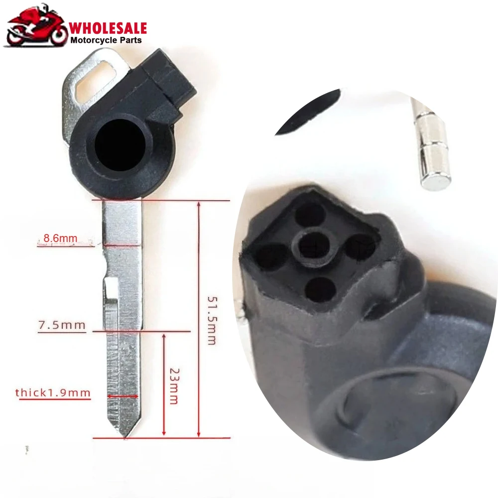 For YAMAHA Motor NMAX155 for Jinzhan 125 Aurora Third Generation Lh125T-C Nmax N-max 125 GPD150 Blank Key Uncut Magnetic Keys