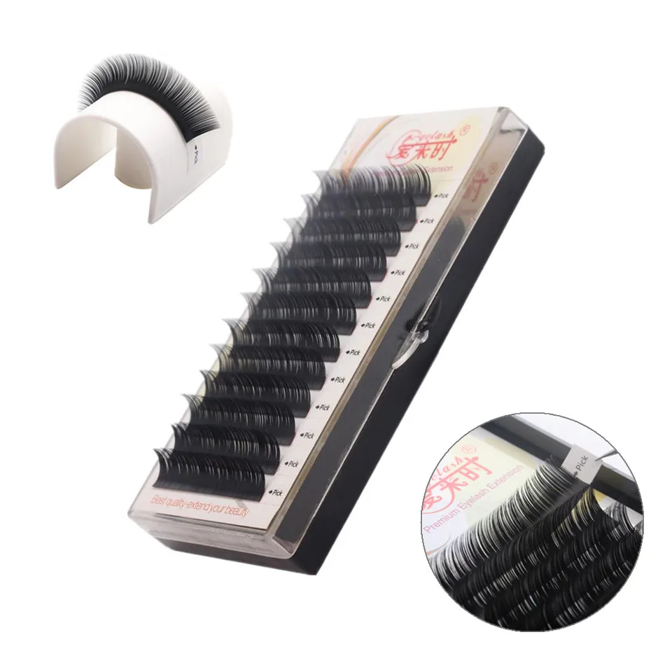 NEWCOME 8 tacek Pojedyncze Sztuczne Rzęsy z Norek do Przedłużania Rzęs Naturalne Długie Rzęsy Sztuczne Cilios Narzędzie do Makijażu