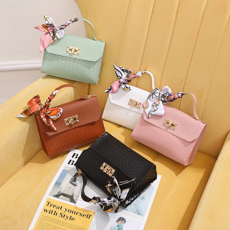 Scarf small bag 2023 new mobile phone bag messenger bag rhombic chain shoulder bag foreign trade ladies handbag