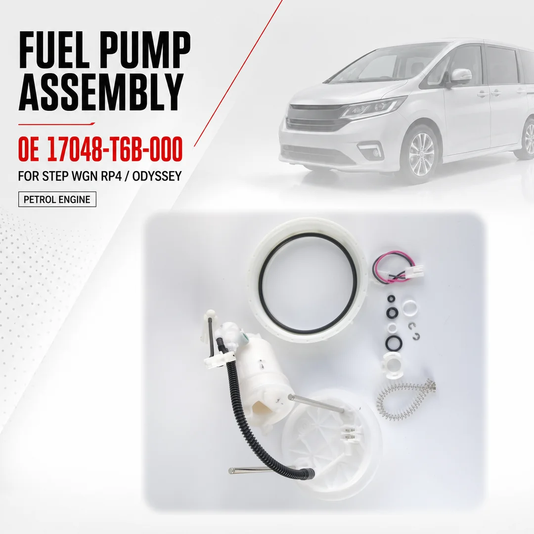 OE 17048-T6B-000 Fuel Pump Assembly with Lock Ring and Seal, Module Replacement for Honda Step WGN RP4 Odyssey Petrol Engine
