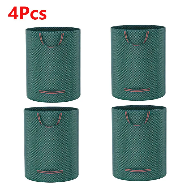 

4Pcs Large Capacity Heavy Duty Garden Waste Bag Durable Reusable Waterproof PP Yard Leaf Weeds Grass Container Storage 300L