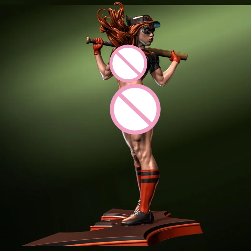 

1/24 Scale 75mm Vertical Height Female Baseball Player Resin Figure Diy Assemble Model Kit Unassembled Unpainted Statuettes Toys