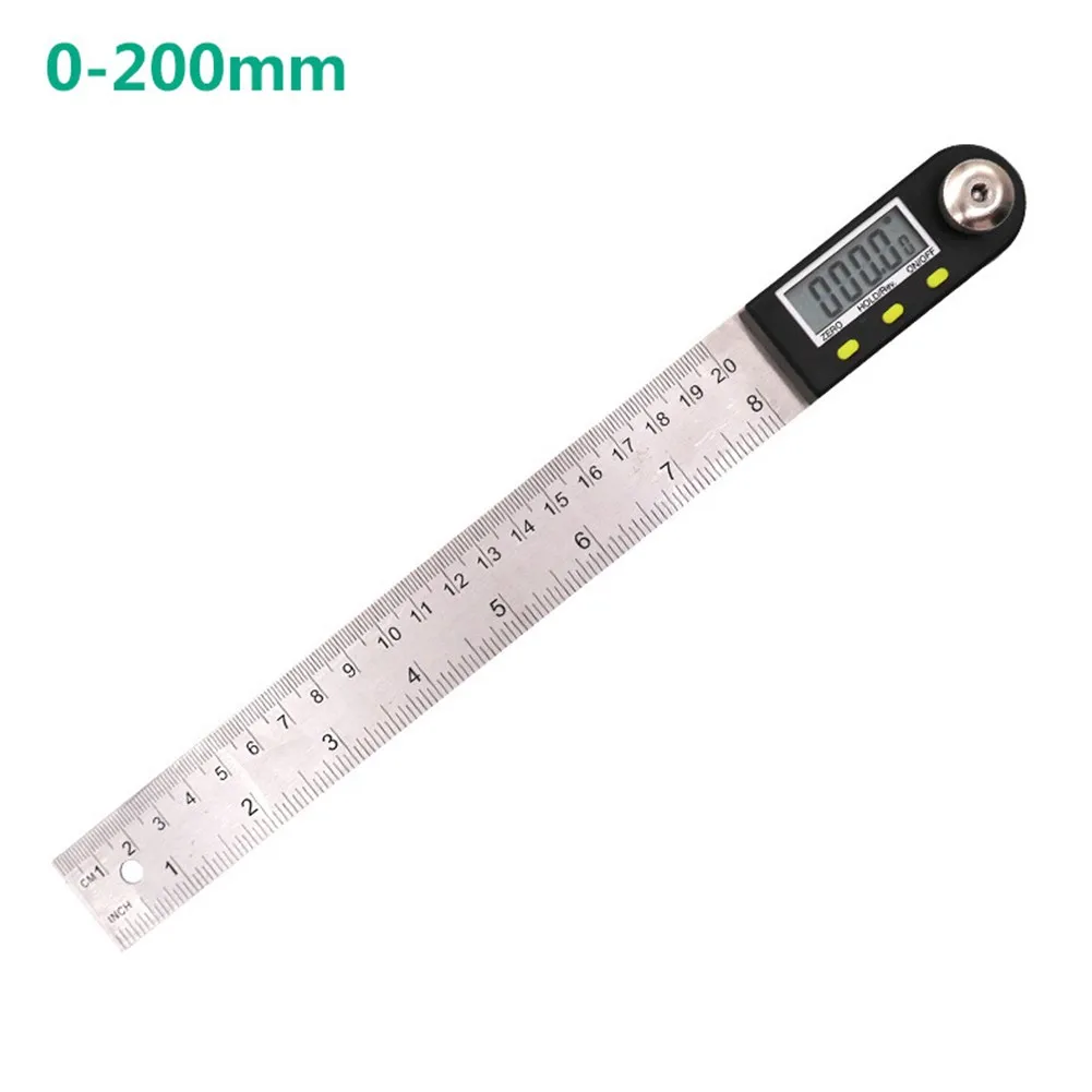 200/300mm Stainless Steel Electronic Goniometer Digital Angle Finder Meter Carpenter\'s Ruler Workshop Equipment Measuring Tools