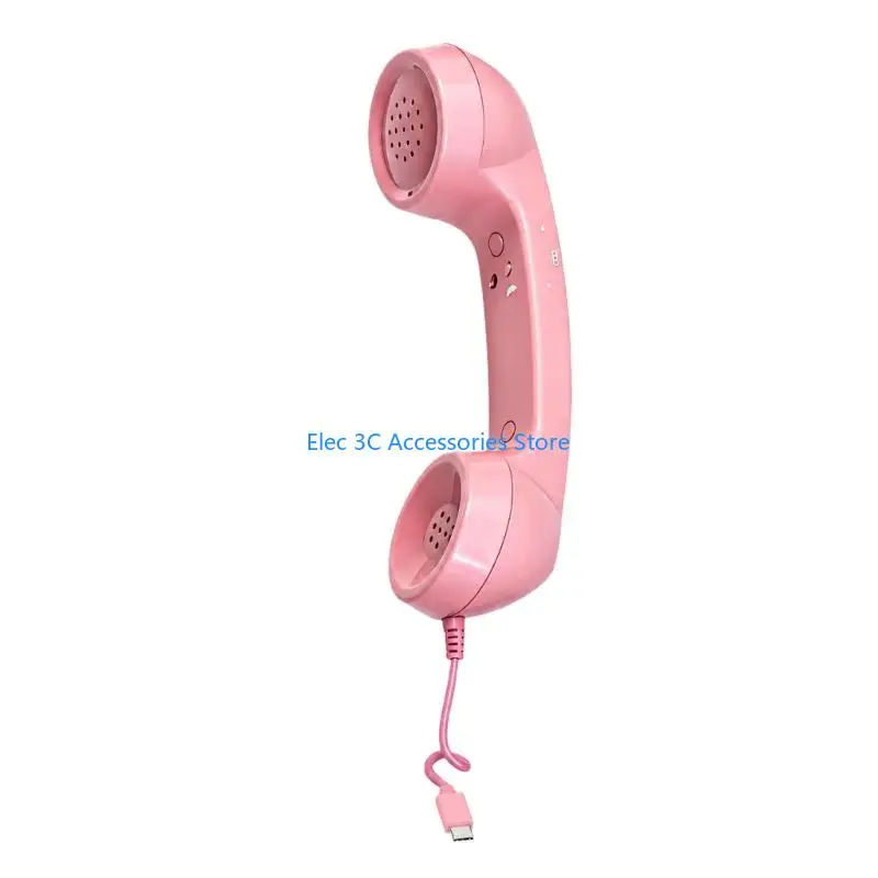 Y51A Telephone-Style Handset with C Connector, No Wireless Pairing, and No Charging Requirement for Sound-Capable Devices