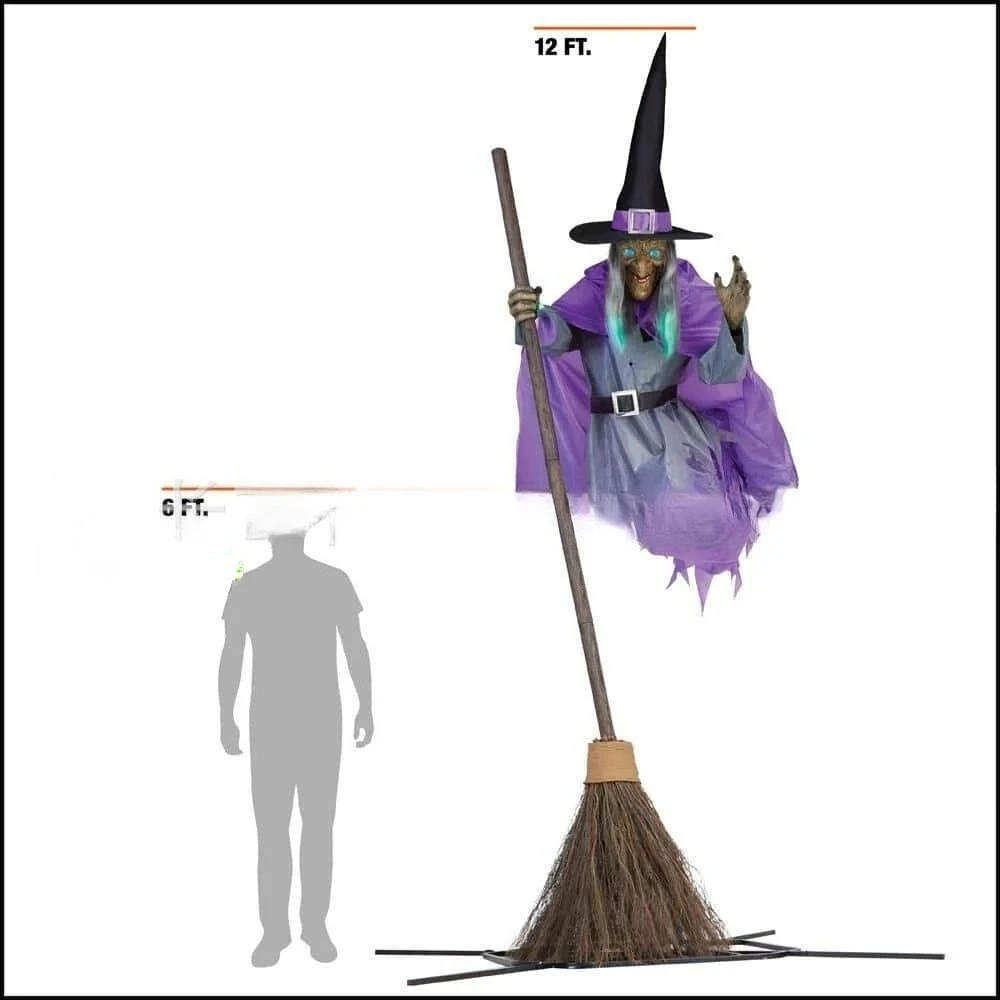 

New Halloween Flying Broom Witch Witch Party Decoration Prop Show Prom Party Decoration