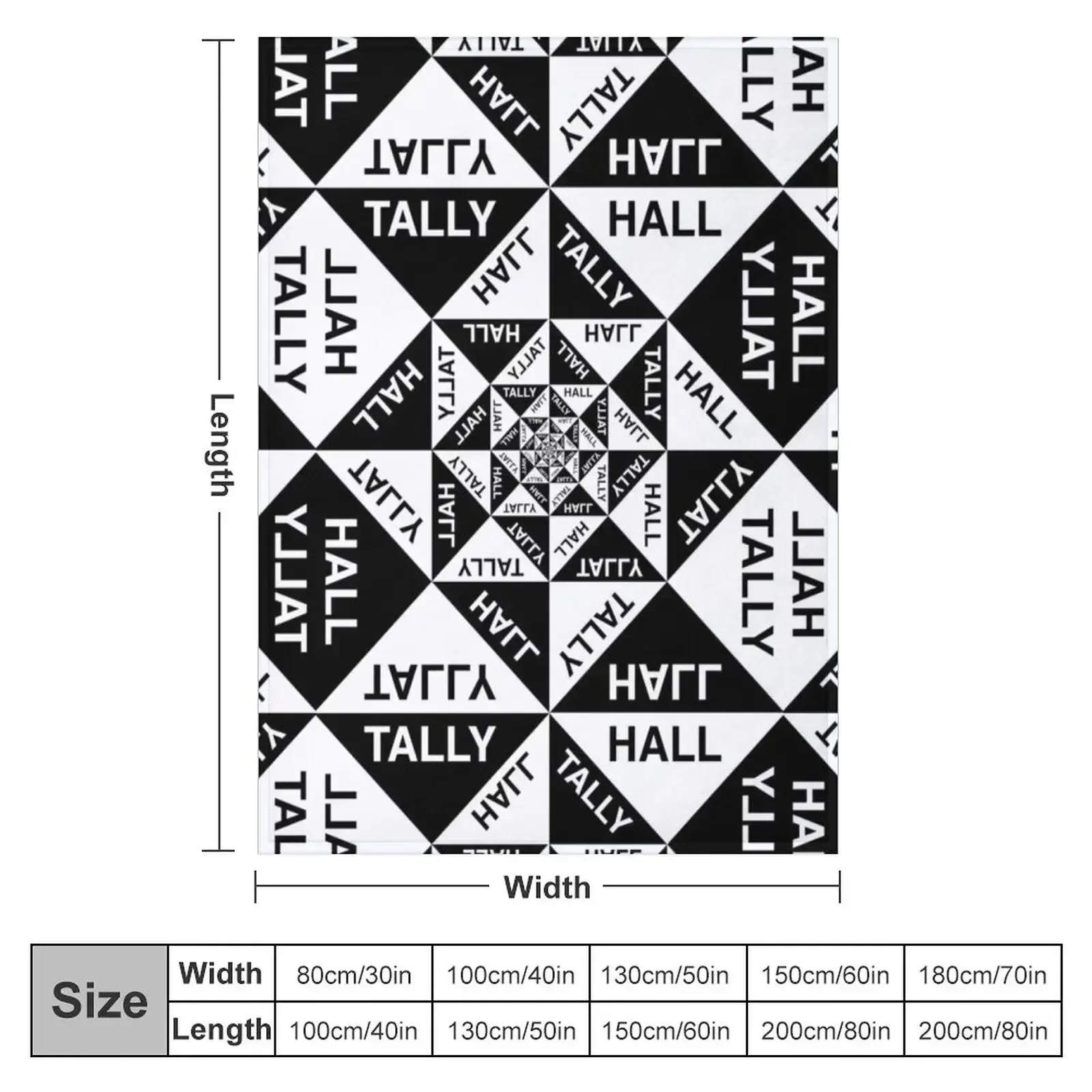 New 02 Tally Hall band logo Genre: ?indie pop Throw Blanket Hairys Thin Vintage For Baby Blankets